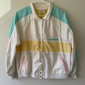 Vintage 80s/90s Pastels Shacket Snap Front - lots of pockets, so fun!